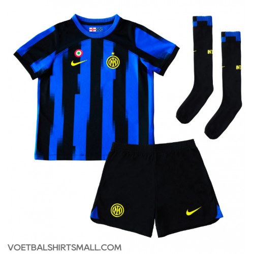 Inter Milan Lautaro Martinez #10 Babykleding Thuisshirt Kinderen 2023-24 Korte Mouwen (+ korte broeken)